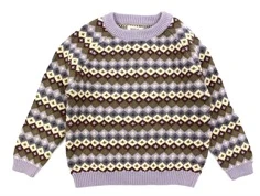 Wheat multi lavender pullover Mimi bomuld